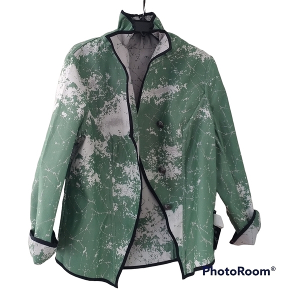 Reversibles Jackets & Blazers - Reversibles Green Graphic Print Reversible Jacket XL